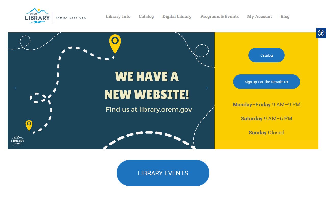 Orem people directories screenshot of the Orem Public Library research gateway