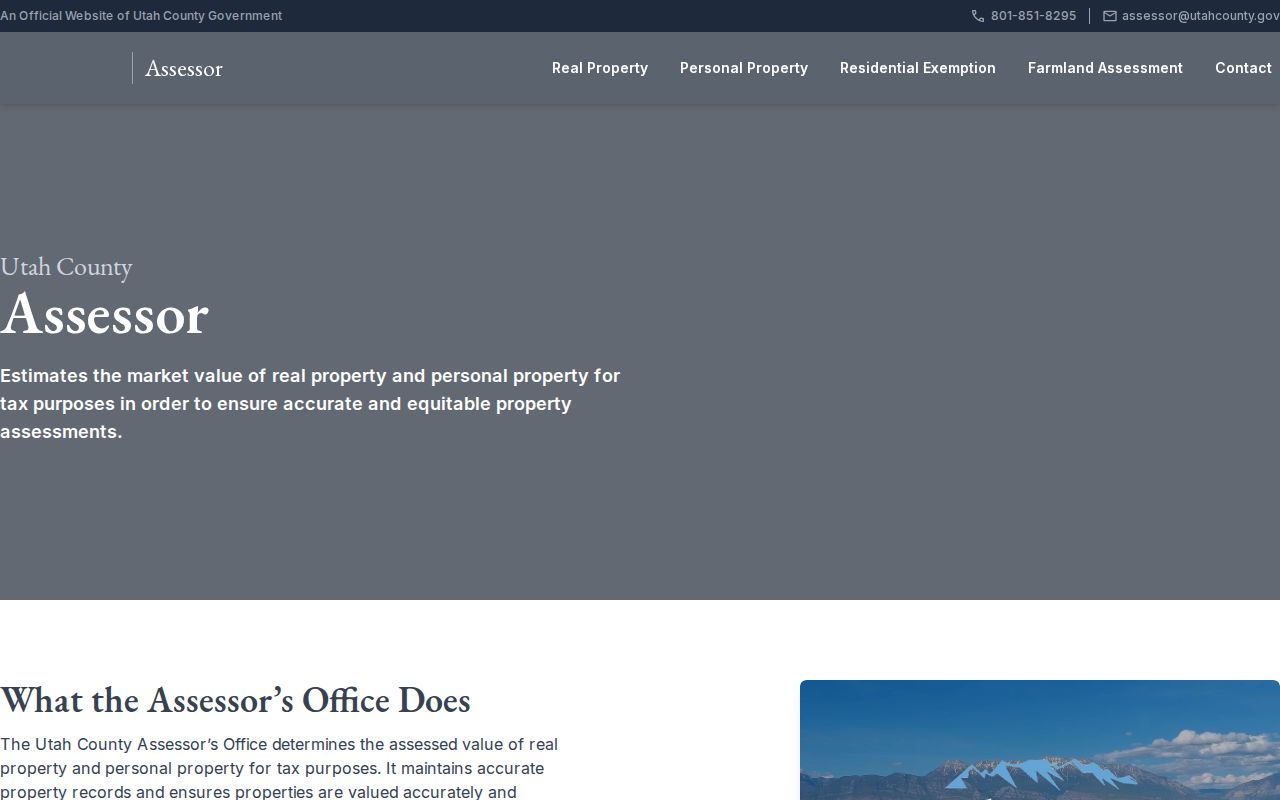 Orem public records search on the Utah County property portal